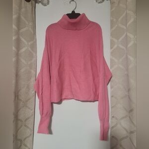 Only - Women's Pink Cowl Neck Sweater Size Small
